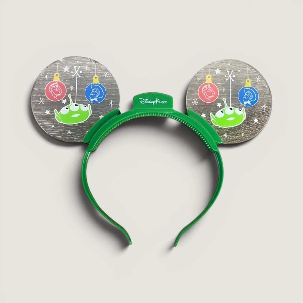 Disney Parks Toy Story Alien Holiday Light Up Mickey Ears Headband Christmas